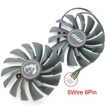 PLD10010S12HH MSI GTX 950 960 970 980 980Ti 게임용 VGA 팬 2G 4G 그래픽 카드 쿨러 95mm 12V 0.40A 냉각, 01 5Wire 6Pin, 01 5Wire 6Pin