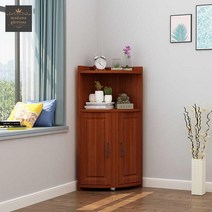 틈새 코너장 선반 북유럽 장식장 수납장 서랍장, 조립하다., 전유자나무색40*40*116