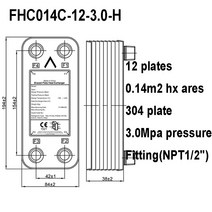 판형 열교환기 핀형 튜브형 빠른 12개의 판에 의하여 놋쇠로 만들어지는 판 주문 받아서 만들어진 공기 상태