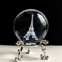 풍수 크리스탈 공 문진 스탠드 치유 명상 유리 구 홈 데코 장식품 연꽃 60mm 3d 조각, [01] 60mm with stand, [10] solar system