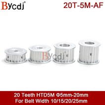 CNC 기계용 기어 키웨이 동기 HTD5M 20T 타이밍 5m 20 톱니 20mm 25mm 벨트 풀리 1 개, 42.14mm - For Belt width 10mm, 42.14mm - For Belt width 10mm