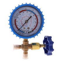 토르 게이지 냉매 에어컨 가스 주입기 220psi 충전 압력 압력계 파란색 빨간색 14, 검은색