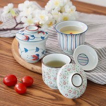 차우리는컵 자왕무시 예쁜 도자기 2개, 앵두꽃