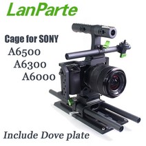 케이지 sony 호환 A6500/A6300/A6000 용 Lanparte 도브 플레이트 키트가 있는 비디오 촬영 리그