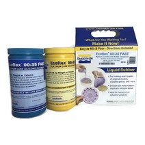 Smooth-On ECOFLEX 00-35 Fast Platinum Cure Silicone Rubber Compound Kit- 2 Lbs null, 1, Translucent Clear