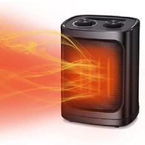 코우사르 소형 1500W 전기 세라믹 팬 히터 저소음, 검은색