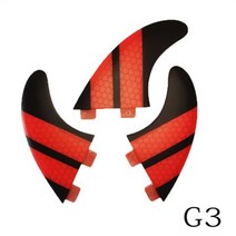 서핑핀 서핑보드액세서리 패들보드BiLong-FCS 소형 G3 서핑 보드 핀 3 sup 벌집 유리 섬유 4 색 패들, 03 빨간