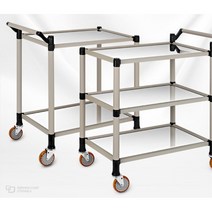 2단 미니 서빙카 드레싱카 병원카트 서비스 배식카 이동선반 무빙카트, 일반형 스텐 2단 중, 일반형 스텐 2단 미니