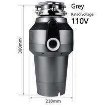 폐기물 처리기 음식물 분쇄기 가정용 씽크대 업소용 안전한 센서방식 tabell 560w 쓰레기 처리 음식물 쓰레기 처리기 공기 스위치 연속 식품 가정용 분쇄기 식품 분쇄기 가전, 회색 - 110v, 우리를