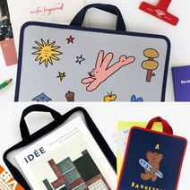 캐릭터 지퍼파일 학생 과제 프린트 준비물 보조 가방, 바게트베어