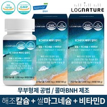 로그네이처 무부형제 뼈마디 칼마디 /식물성 해조칼슘+쌀 마그네슘+비타민D /칼슘제 골다공증 치아 뼈 영양제, 2box
