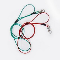 와이어 강아지 산책줄 소 3mm 색상랜덤 강아지산책줄