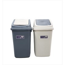 유진 에이스휴지통50L 종량제 분리수거용 사무실 학교 병원 식당, 특대(75리터용), 베이지