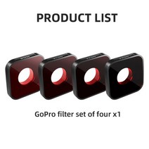 고프로호환하우징 방수케이스Gopro 11 필터 알루미늄 합금 스포츠 카메라 렌즈 UV 보호 미러 CPL 액세서리, 07 4pcs