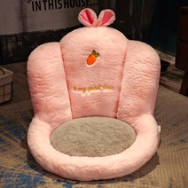 베이 창 매트 창 매트 사계절 범용 플러시 다다미 침실 발코니 소파 카펫 침대 인터넷 연예인 두꺼운, 소형50*45*40cm-bottom미끄럼, 핑크 토끼 크라운