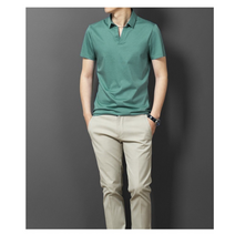 중년 남성 카라니트 남자 남자 여름니트 반팔 브이넥 데일리 시원한 티 고급