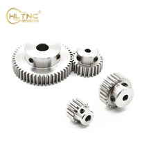 랙기어 HLTNC 1 Mod 스퍼 기어 M 15/16/18/20/25/30/35/40/50/60T 1M20T 오른쪽 이빨 랙 샤프트 4 5 6/6.35/7/8/10/12mm, [11] 20T inner hole6.35mm