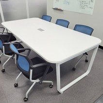 DHF 라인 회의용테이블 사무용 사무실 회의실 테이블, 실버그레이