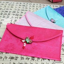 비단나비 용돈봉투용 지갑 과 화면배색 복주머니 모음, 화면배색복주머니 네이비