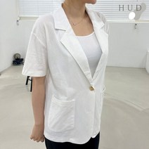 휴드 센디 모던 린넨 반팔 숏 자켓
