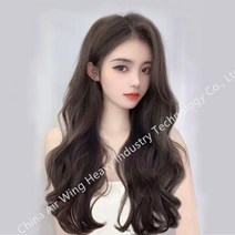 Xunsheng trade 여성 롱 웨이브 통가발 다색 60CM, 연갈색