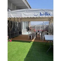 야외 천막 간이 주차장 대형 이동식 행사용 캐노피, 길이 4미터 x 폭 4미터 x 높이 2.5미터