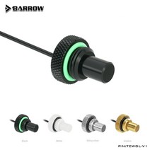 Barrow TCWD-V1/TCWDL-V1 10K 온도 워터 스톱 씰링 플매트 카펫 러그 G1/4 물 냉각 표준 및 확장, [02] TCWDL-V1, [02] Silver, 02 TCWDL-V1