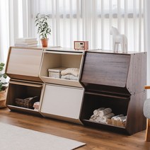 1+1 아이리스코리아 원목 도어형 수납 펠리컨 공간박스 STB-600D 230001, [1+1] 화이트
