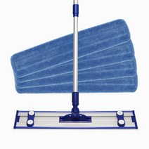 말끄미 국산 고강도 특수알루미늄밀대+극세사리필패드(루프형) 4매 세트 10x60cm, 핑크