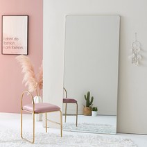 데코라인 밀스 800 스탠드 라운드 전신거울, 화이트