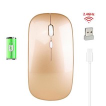 펜마우스 전자펜마우스 무선 펜마우스 블루투스 마우스 RYRA 2.4G 무선 마우스 클래식 USB 충전식 울트라, 04 gold, 한개옵션1