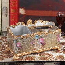 리모컨수납함 유러피안 팬시 거실인테리어 많다 기능 티슈 케이스 가정용 응접실이 있다 티테이블 2282229449, 클래식 부귀 꽃 많다 기능 티슈케이스