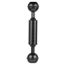 탄소 섬유 플로트 연장 암 1 인치 듀얼 볼 다이빙 카메라 사진 D20mm 5 인치 빛 수 중 부력 삼각대, 하나, 검정
