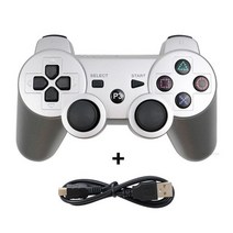 소니 ps3 지원 블루투스 무선 게임 패드 플레이 스테이션 3 콘솔 조이스틱 컨트롤러, 은