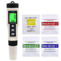 4 in 1 수소 이온 농도 수질 테스트 펜 YY-400 PH/ORP/H2/TEM 디지털 식수 측정기, [02] with backlight, 한개옵션1