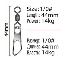 크레인후크 낚시 커넥터 핀 후크 연동 스냅 롤링 회전 크레인 액세서리 태클, 02 Size 1l0_01 10pcs