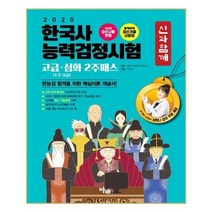 유니오니아시아 2020 신과 함께 한국사 능력 검정시험 고급.심화 2주패스 1.2.3급
