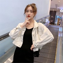 셀러허브 여성패션 [슈썸] 스티치 세미 크롭 데님 자켓 DHH-B57