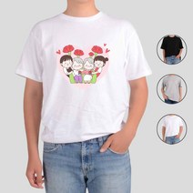 아토가토 5월 가정의 달 카네이션 티셔츠 티 여성 행복 라운드티 디지털프린팅 남자 반팔 아동