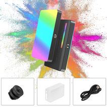 1인 방송 조명 라이트 조정 가능한 삼각대 vijim vl120 led video light with diffuser rgb color filters vlog 키트 패널, 협력사, 블랙 vl120rgb