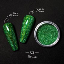 반사 어두운 플래시 Holographics 네일 파우더 반짝이 Glitters 아트 먼지 장식 크롬 안료 DIY 액세서리, 한개옵션1, 11 09