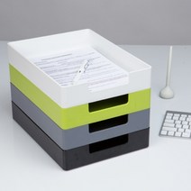 서류 정리함 (사각) 복사용지 견적서 발주서 분류함 서류적재함 소품정리함, 그린