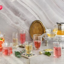 까사무띠 내열 이중유리컵 티팟 저그 32종, 샴페인 560ml [2p]