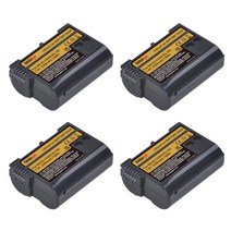 니콘 카메라 배터리 Nikon D500 D610 D750 D800 D810 D850 D7000 D7100 D7500 Z5, 4 배터리, 04 4 batteries