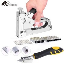 실타카 전기실타카 네일건 에어타카 충전실타카 타카 실속형 타카 전기타카 실타카핀 타카건 전기공사용품 수동타카 스테이플 리무버가있는 헤비 듀티 스테이플 건 수동 스테인레스 스틸, 은
