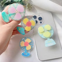1+1할인 빙글빙글 3D 회전 입체 선풍기 그립톡, 1개만요, 핑크