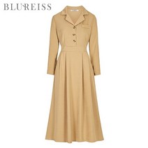 블루레이스 블루레이스 핀턱주름오픈카라원피스_B2F1OP3181