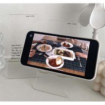 조립 투명 아크릴 휴대폰 진열 거치대 편한거치대, 투명 거치대