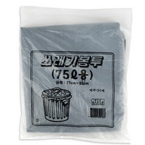 쓰레기 봉투 75L 50매 77X92CM 흑색 분리수거 비닐