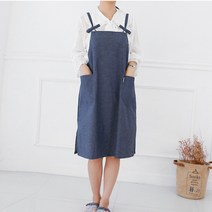 소담소담 네이비해지 원피스형 앞치마 빅사이즈가능, 빅사이즈